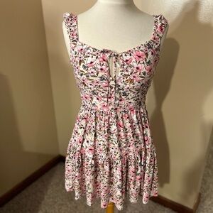 Love & Piece Pink Floral Dress Sz S NWOT